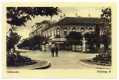 Békéscsaba, Szent István tér és az Andrássy út eleje 1940-45 - Jókai Színház, Fiume Hotel, Krayer festék és lakk bolt