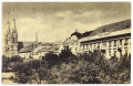 Békéscsaba, Szent István tér 1957 - katolikus templom, katolikus bérpalota, városháza, Weisz-bérház, Laszky-ház (megyei tanács)