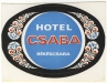 Békéscsaba, Fiume Hotel 1960-70 - bőröndcímke